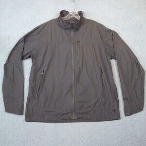 Columbia Jacket Mens XL Extra Large Gray Windbreaker Long Sleeve Omni Shield